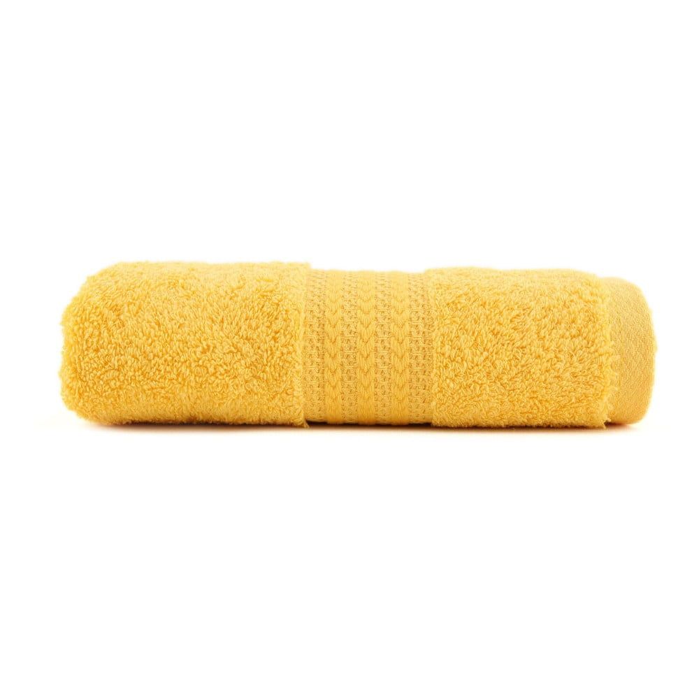 Žltý uterák z čistej bavlny Sunny, 70 × 140 cm - Bonami.sk