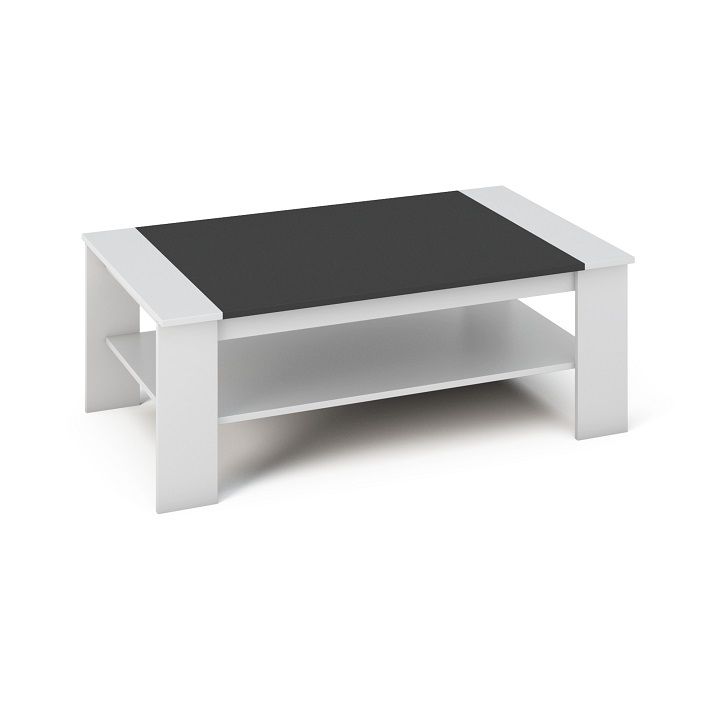 Konferenční stolek, bílá / černá, BAKER 0000149886 Tempo Kondela - nabbi.sk