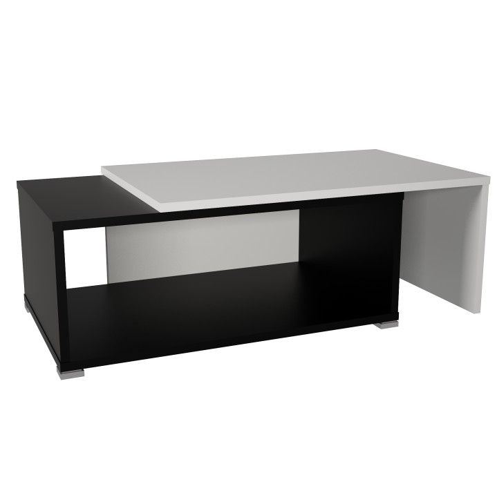 Konferenční rozkládací stolek, černá / bílá, DRON 0000130597 Tempo Kondela - nabbi.sk