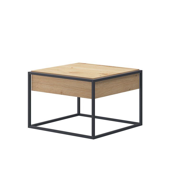Konferenční stolek, dub artisan / černá, SPRING EL60 0000239504 Tempo Kondela - nabbi.sk