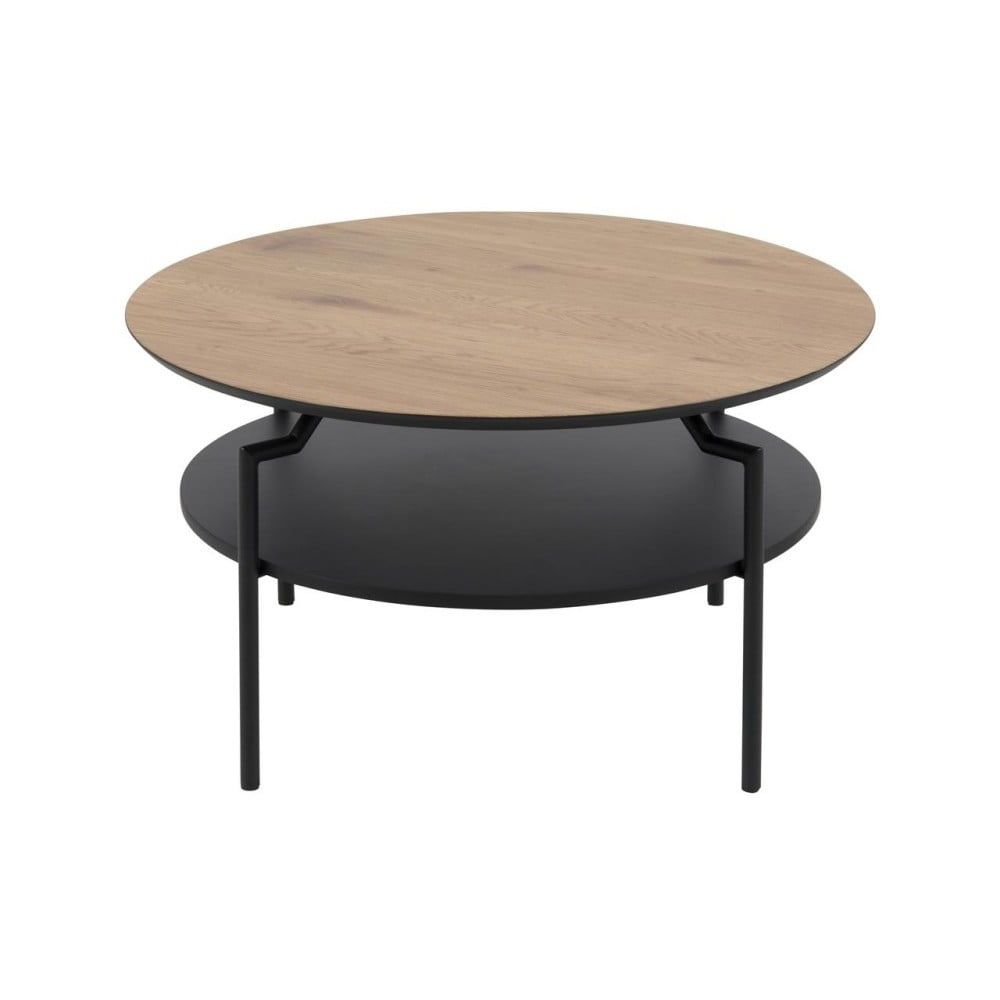 Čierno-hnedý konferenčný stôl Actona Goldington, ⌀ 80 cm - Bonami.sk
