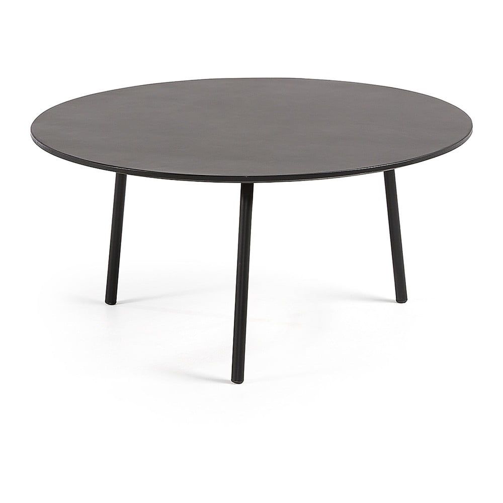 Čierny konferenčný stôl La Forma Ulrich, ⌀ 70 cm - Bonami.sk