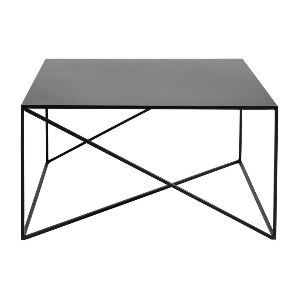Čierny konferenčný stolík Custom Form Memo, 100 × 100 cm - Bonami.sk