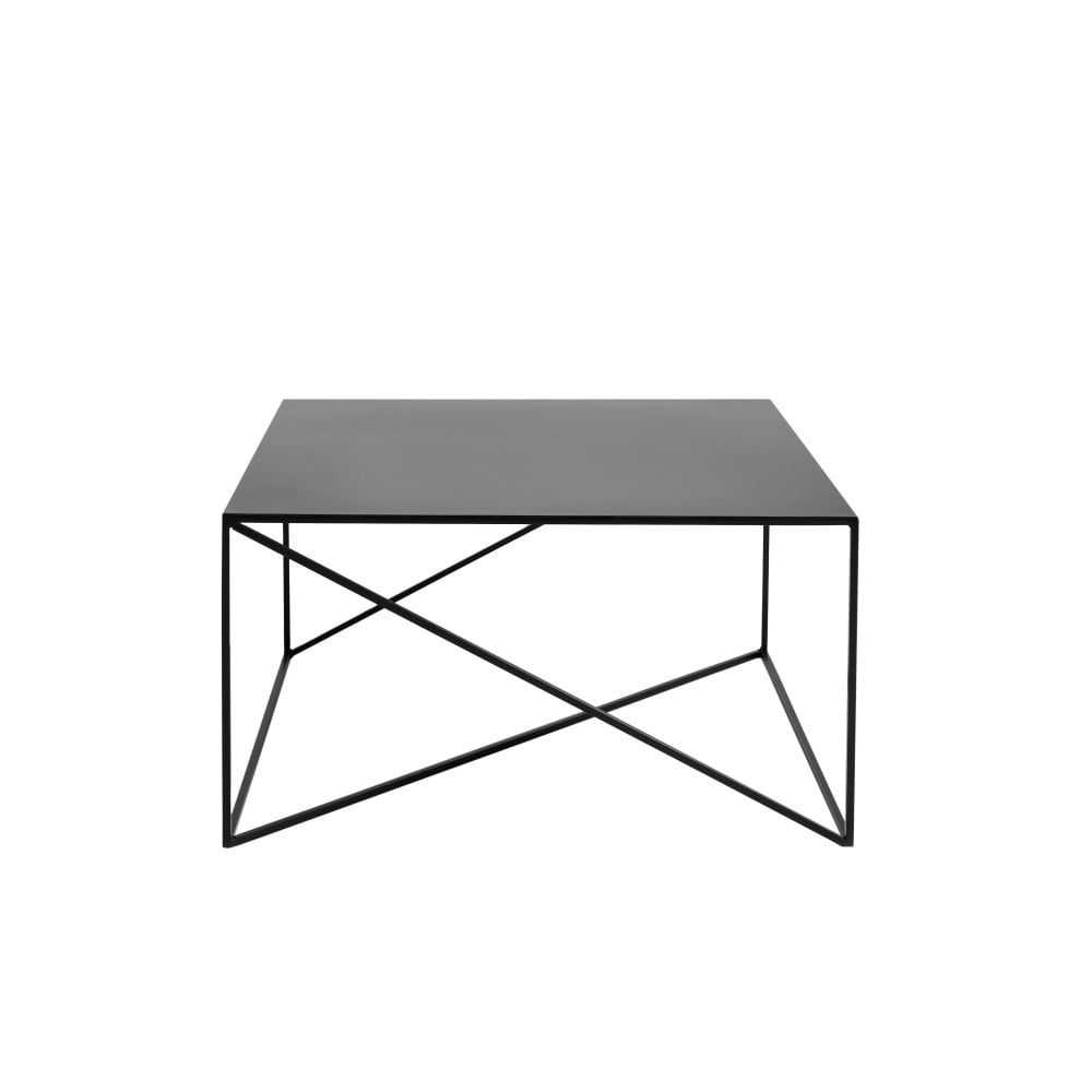 Čierny konferenčný stolík Custom Form Memo, 80 x 80 cm - Bonami.sk
