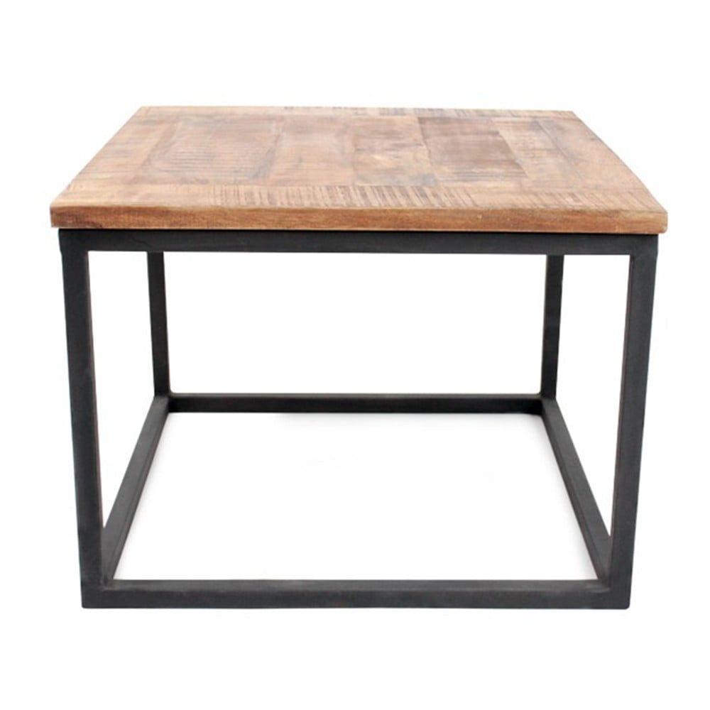 Čierny konferenčný stolík s doskou z mangového dreva LABEL51 Box - Bonami.sk