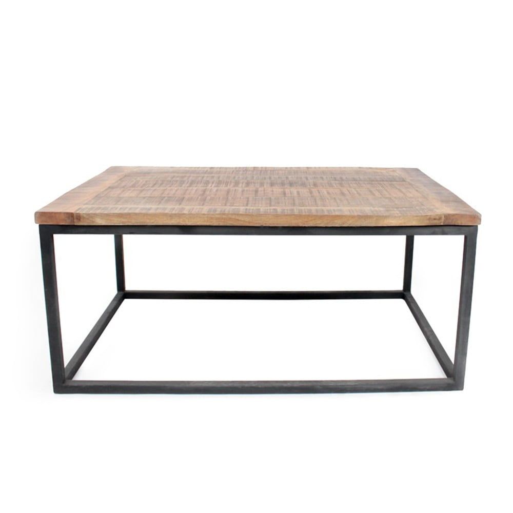Čierny konferenčný stolík s doskou z mangového dreva LABEL51 Box XL - Bonami.sk
