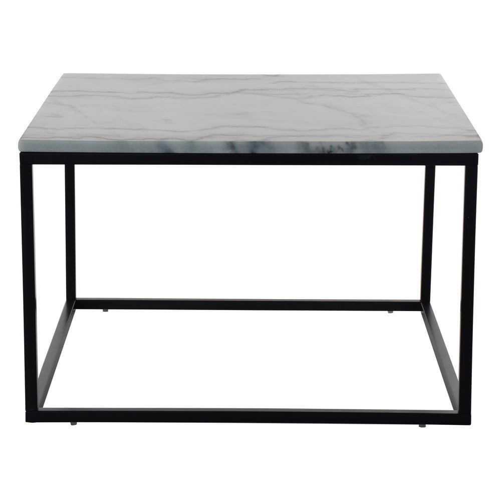 Mramorový konferenčný stolík s čiernou konštrukciou RGE Accent, šírka 75 cm - Bonami.sk