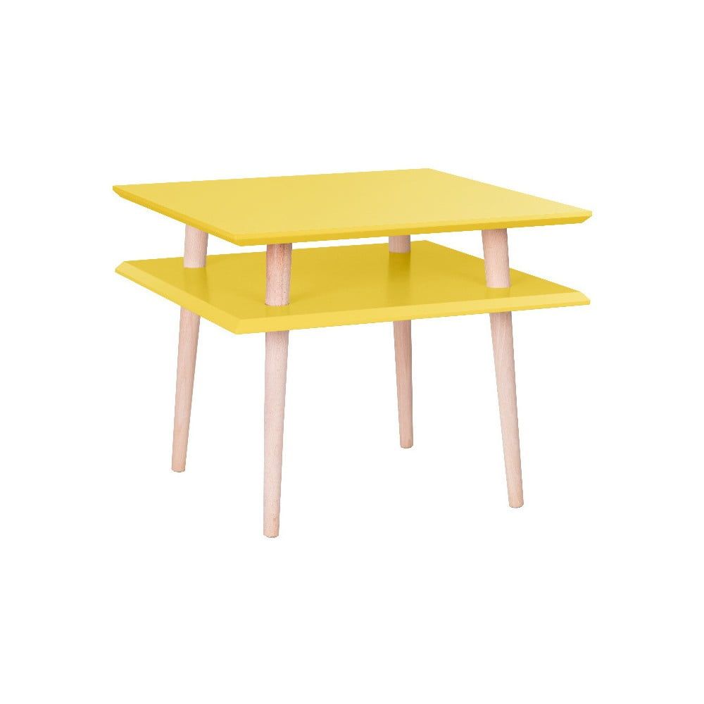 Žltý konferenčný stolík Ragaba Square, 55 x 55 cm - Bonami.sk