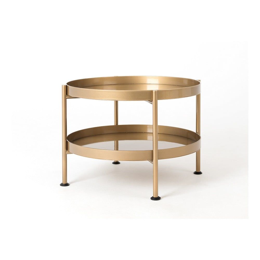 Konferenčný stolík v zlatej farbe Custom Form Hanna, ⌀ 60 cm - Bonami.sk