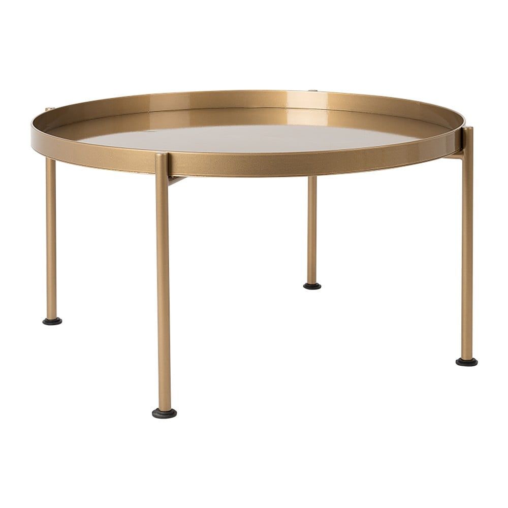 Konferenčný stolík v zlatej farbe Custom Form Hanna, ⌀ 80 cm - Bonami.sk
