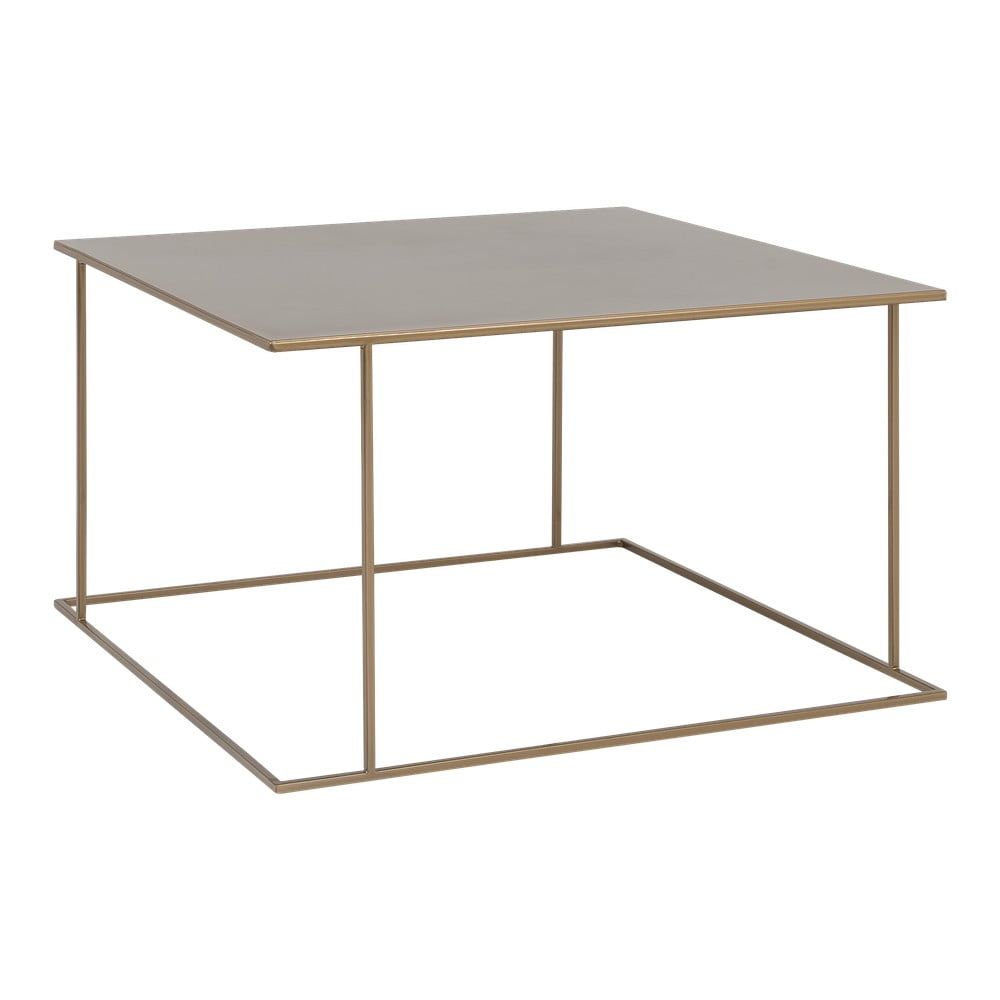 Konferenčný stolík v zlatej farbe Custom Form Walt, 80 × 80 cm - Bonami.sk