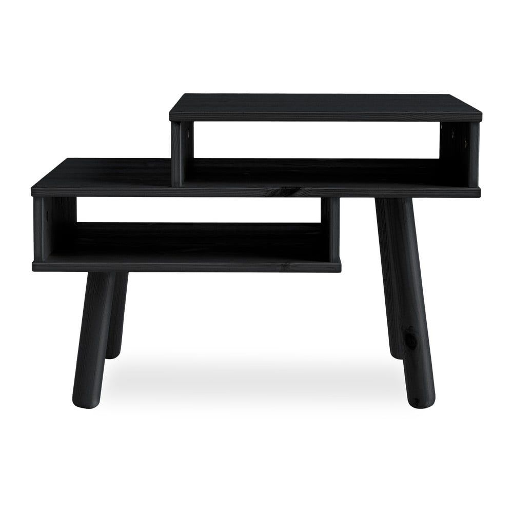 Konferenčný stolík z borovicového dreva v čiernej farbe Karup Design Haku - Bonami.sk