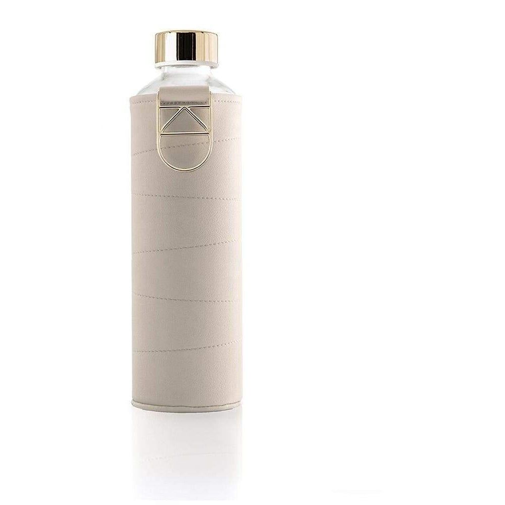 Béžová sklenená fľaša z borosilikátového skla s obalom z umelej kože Equa Mismatch, 750 ml - Bonami.sk