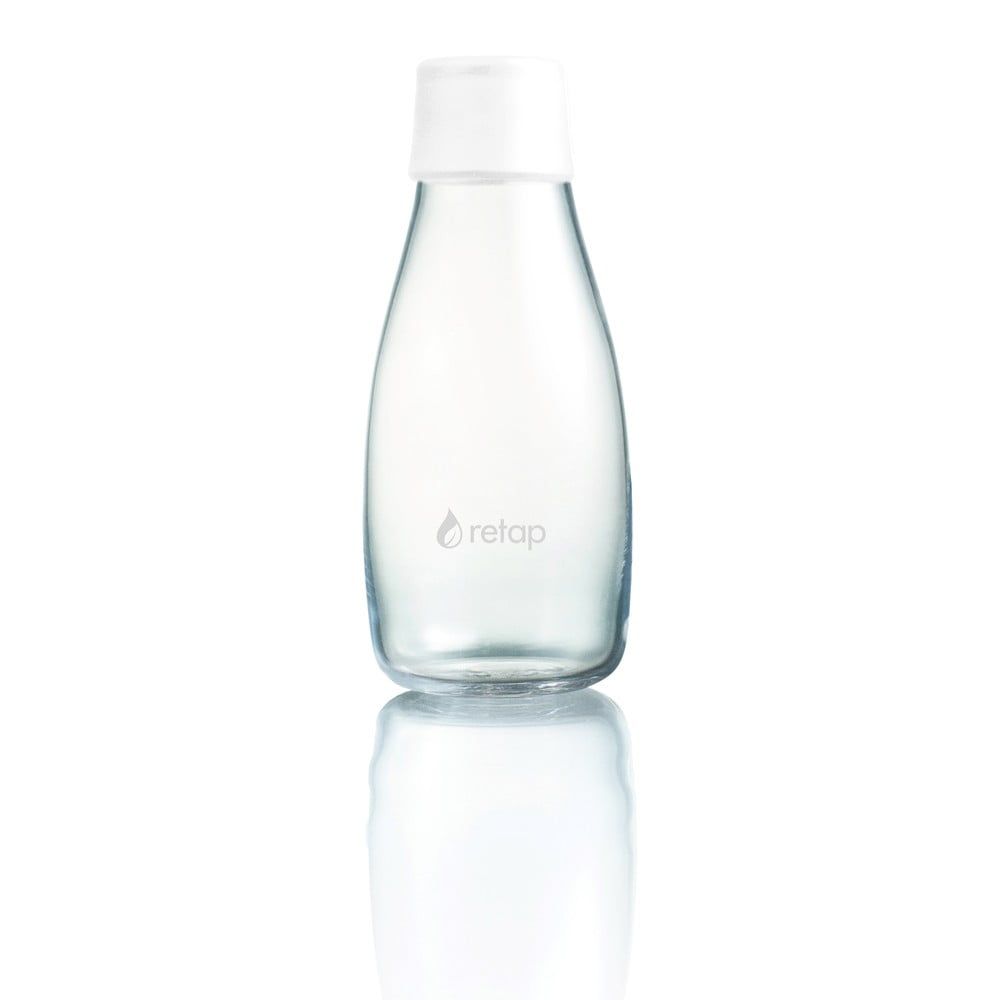 Biela sklenená fľaša ReTap s doživotnou zárukou, 300 ml - Bonami.sk