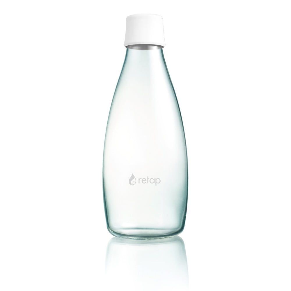 Biela sklenená fľaša ReTap s doživotnou zárukou, 800 ml - Bonami.sk