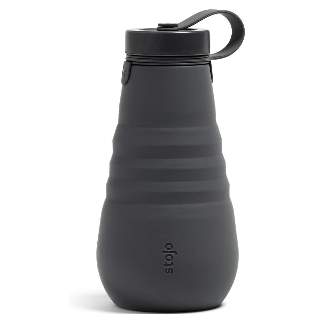 Čierna skladacia fľaša Stojo Bottle Carbon, 590 ml - Bonami.sk