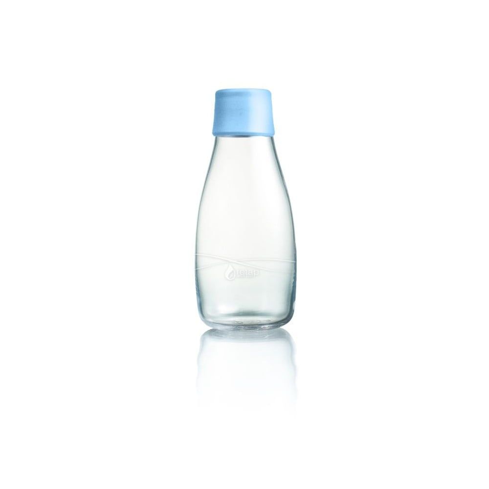 Pastelovomodrá sklenená fľaša ReTap s doživotnou zárukou, 300 ml - Bonami.sk