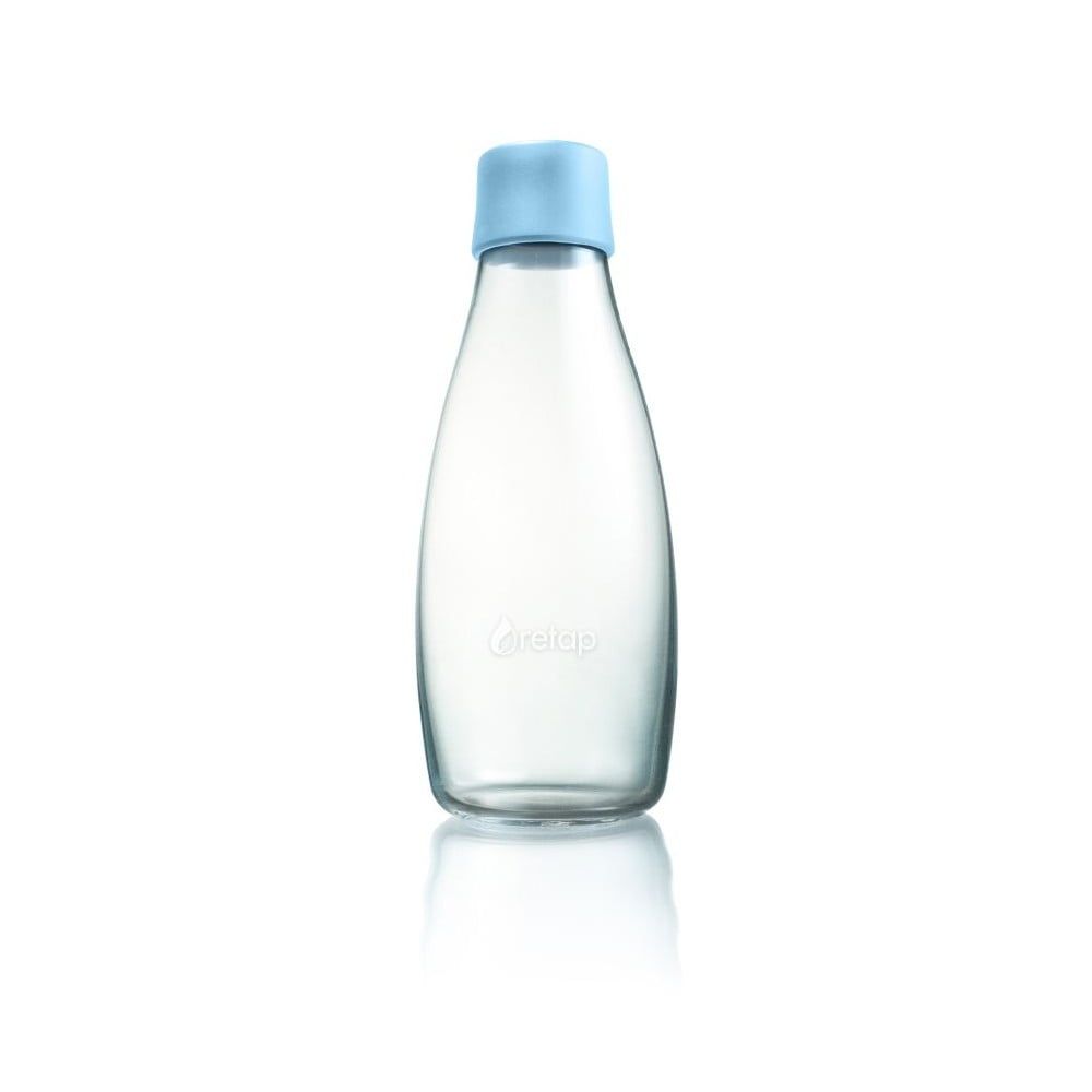 Pastelovomodrá sklenená fľaša ReTap s doživotnou zárukou, 500 ml - Bonami.sk