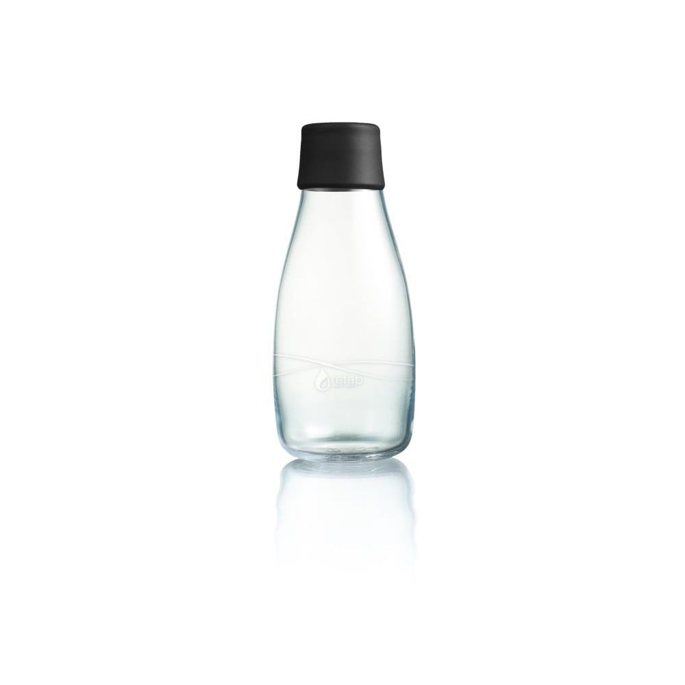 Čierna sklenená fľaša ReTap s doživotnou zárukou, 300 ml - Bonami.sk