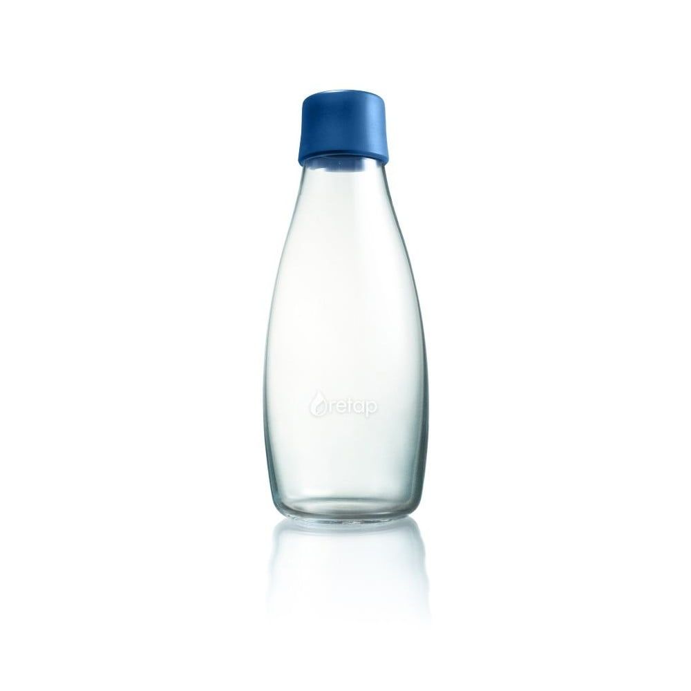 Tmavomodrá sklenená fľaša ReTap s doživotnou zárukou, 500 ml - Bonami.sk