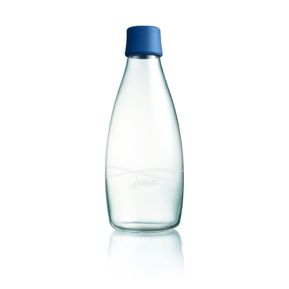 Tmavomodrá sklenená fľaša ReTap s doživotnou zárukou, 800 ml - Bonami.sk