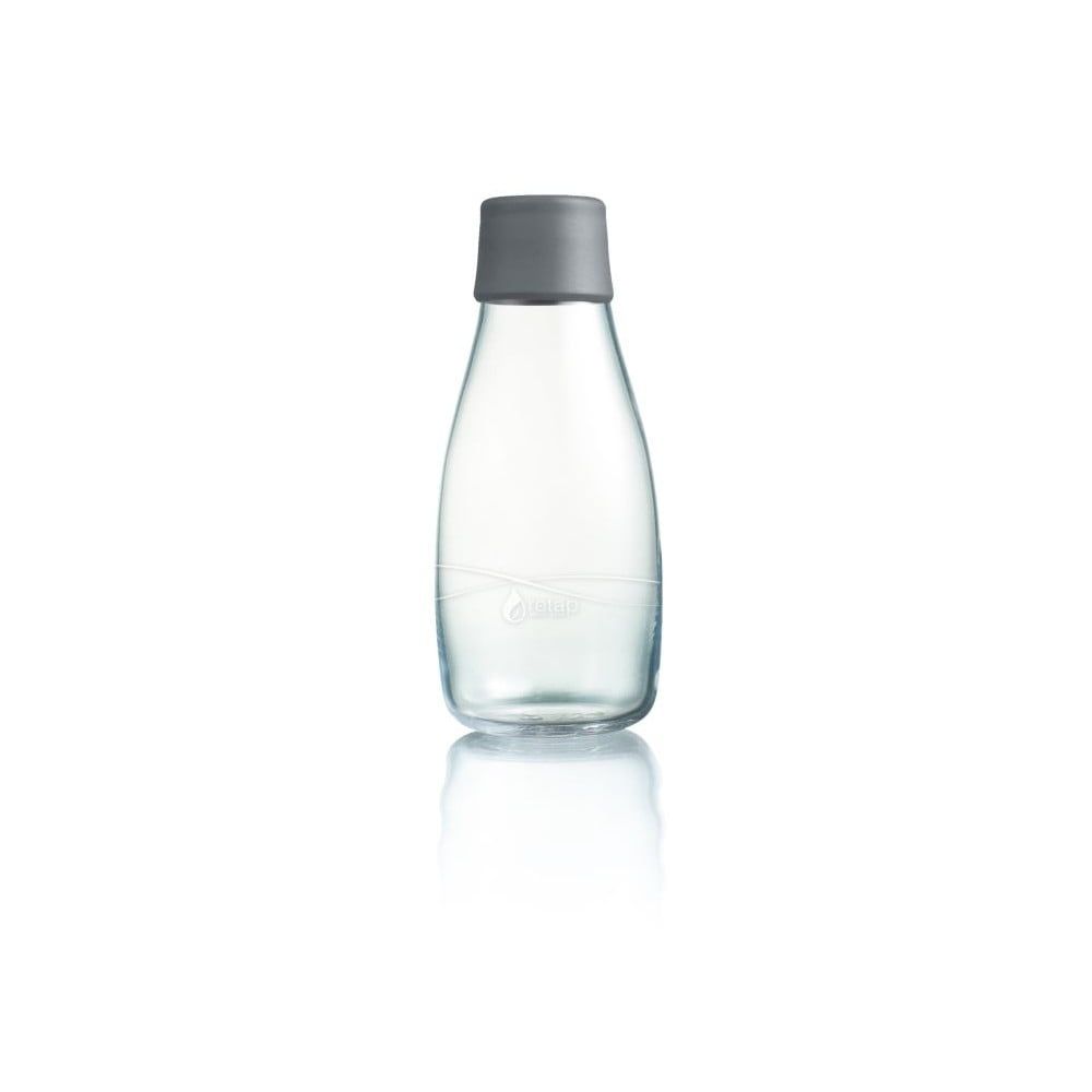 Sivá sklenená fľaša ReTap s doživotnou zárukou, 300 ml - Bonami.sk