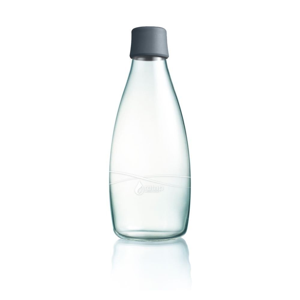 Sivá sklenená fľaša ReTap s doživotnou zárukou, 800 ml - Bonami.sk