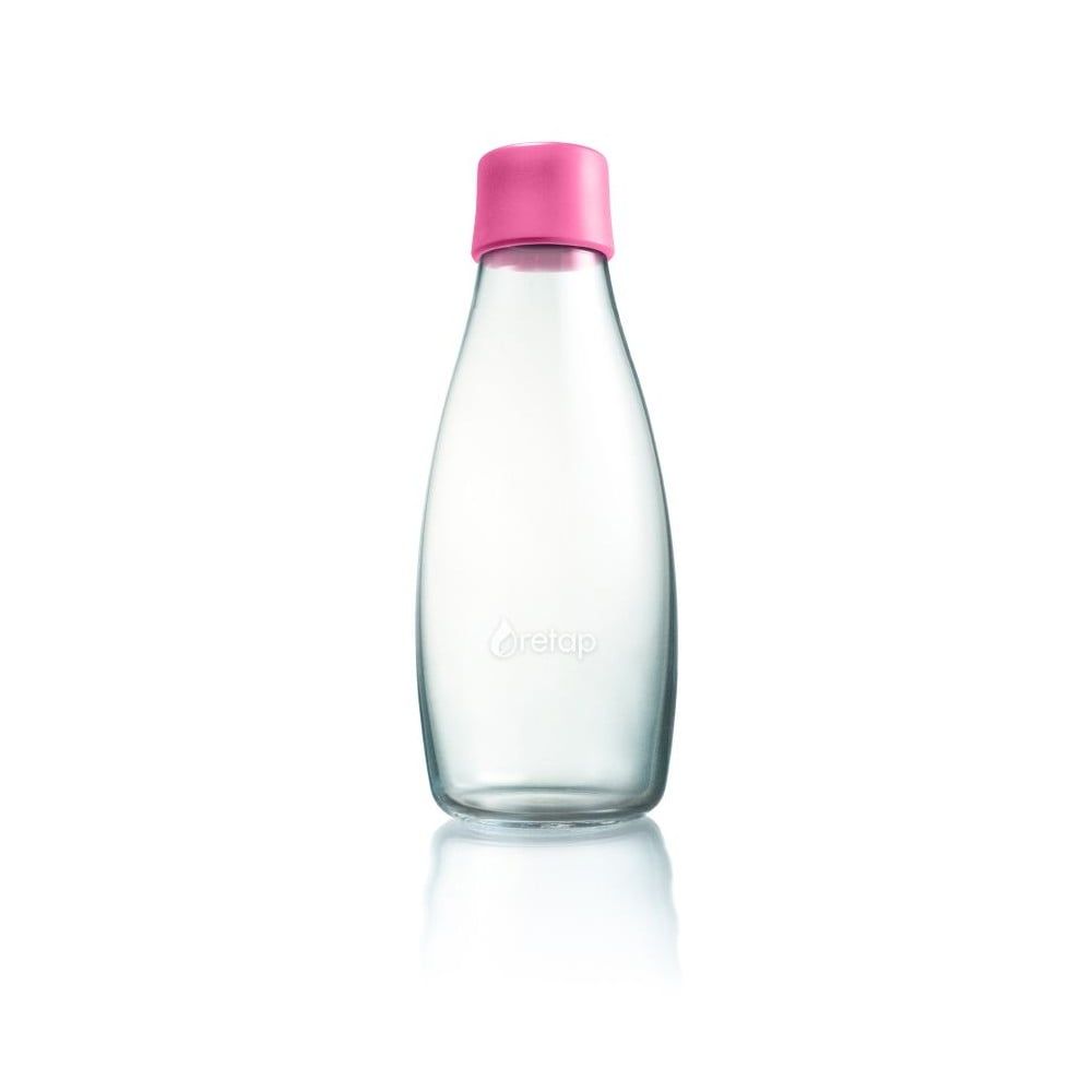 Svetloružová sklenená fľaša ReTap s doživotnou zárukou, 500 ml - Bonami.sk