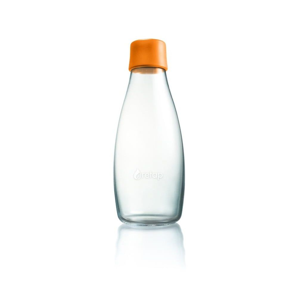 Oranžová sklenená fľaša ReTap s doživotnou zárukou, 500 ml - Bonami.sk