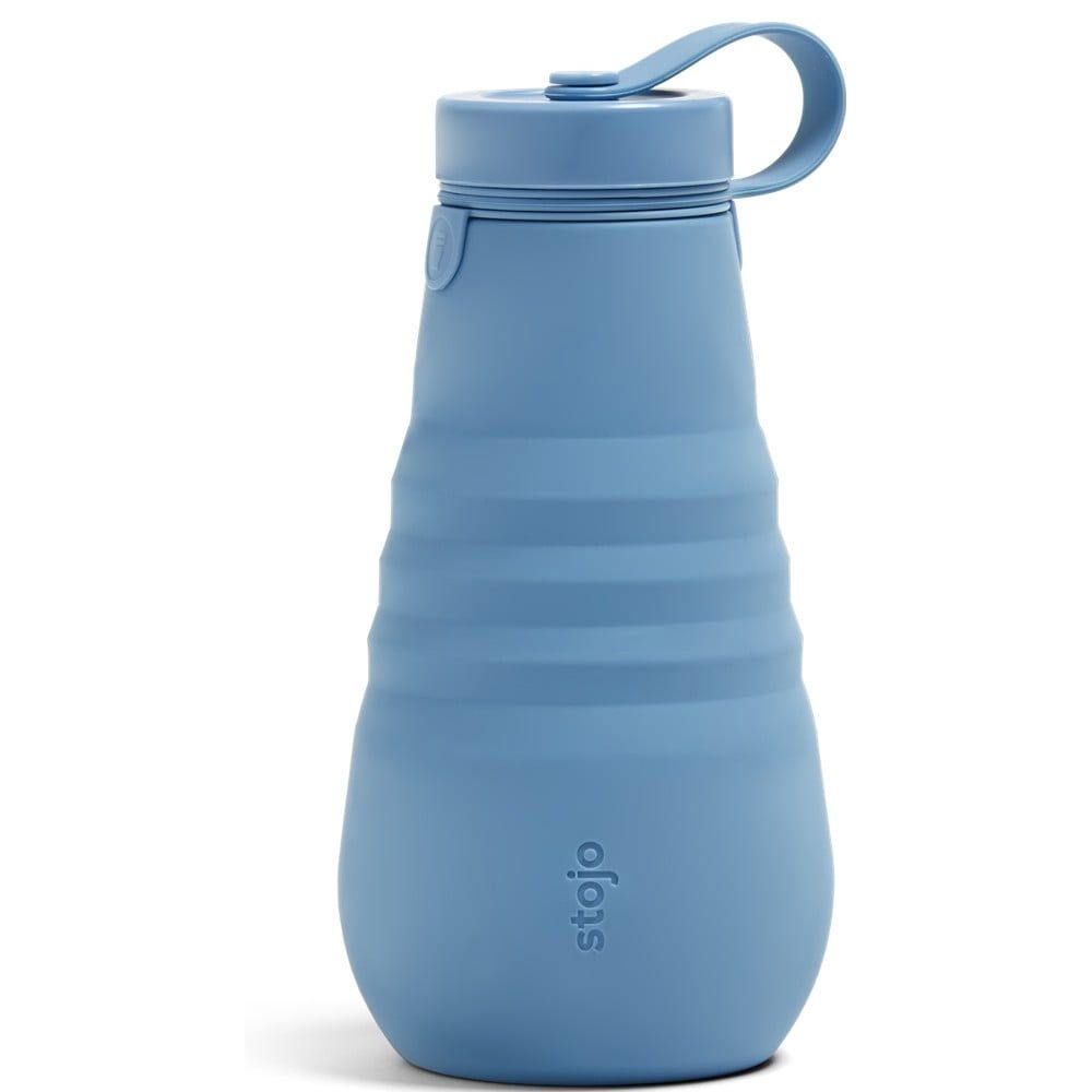 Modrá skladacia fľaša Stojo Bottle Steel, 590 ml - Bonami.sk