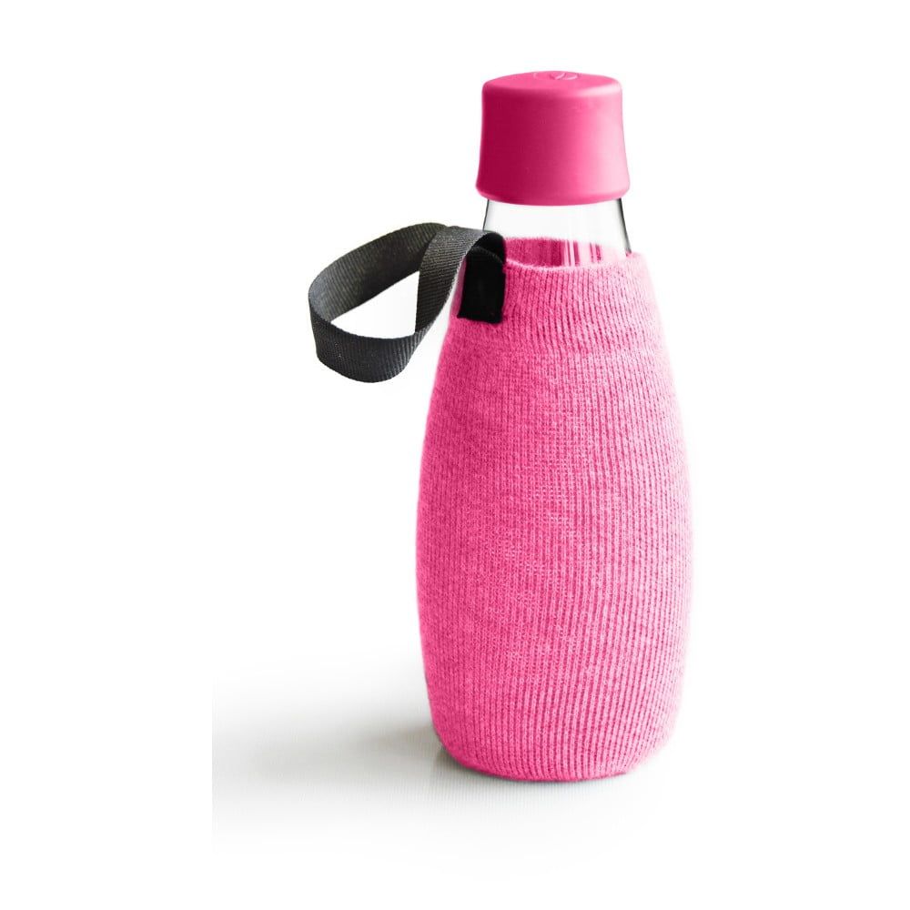 Ružový obal na sklenenú fľašu ReTap s doživotnou zárukou, 500 ml - Bonami.sk