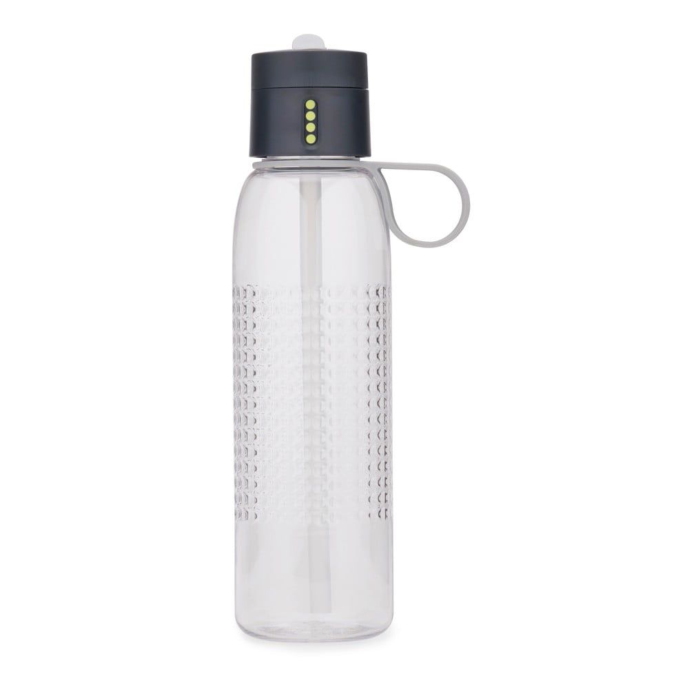 Sivá športová fľaša s počítadlom plnenia Josoph Josoph Dot Active, 750 ml - Bonami.sk