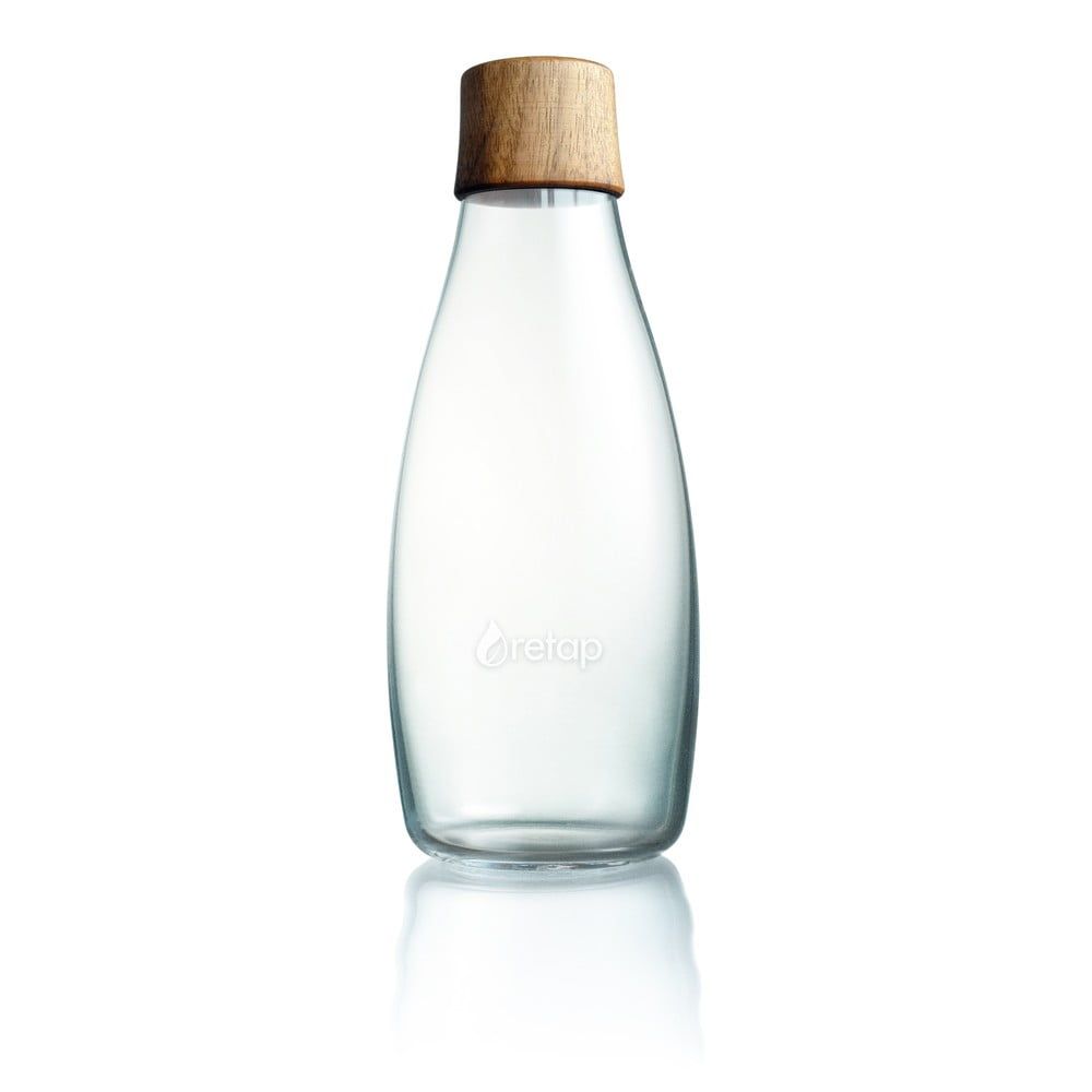 Sklenená fľaša s dreveným vekom s doživotnou zárukou ReTap, 500 ml - Bonami.sk
