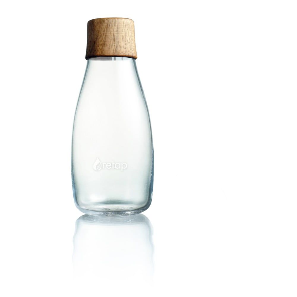 Sklenená fľaša s dreveným viečkom s doživotnou zárukou ReTap, 500 ml - Bonami.sk