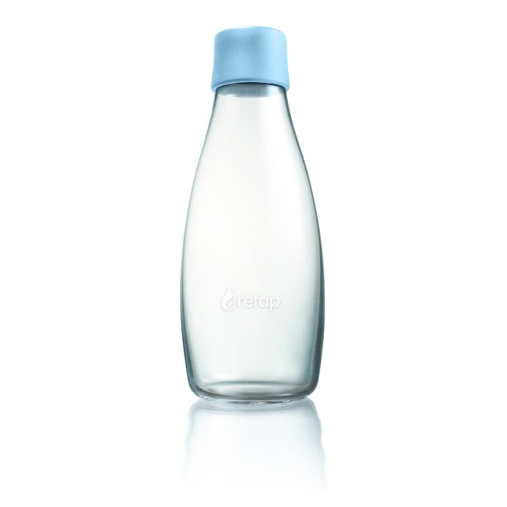 Svetlomodrá sklenená fľaša ReTap s doživotnou zárukou, 500 ml - Bonami.sk