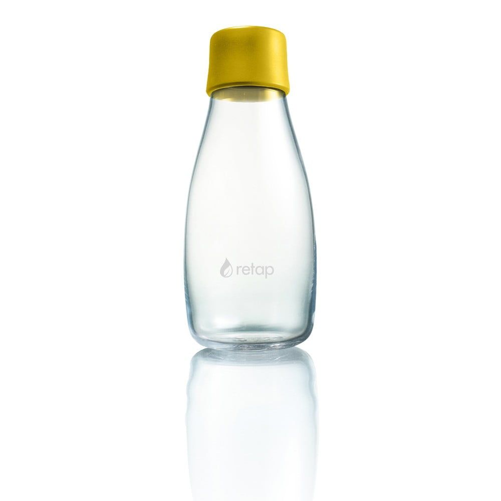 Tmavožltá sklenená fľaša ReTap s doživotnou zárukou, 300 ml - Bonami.sk