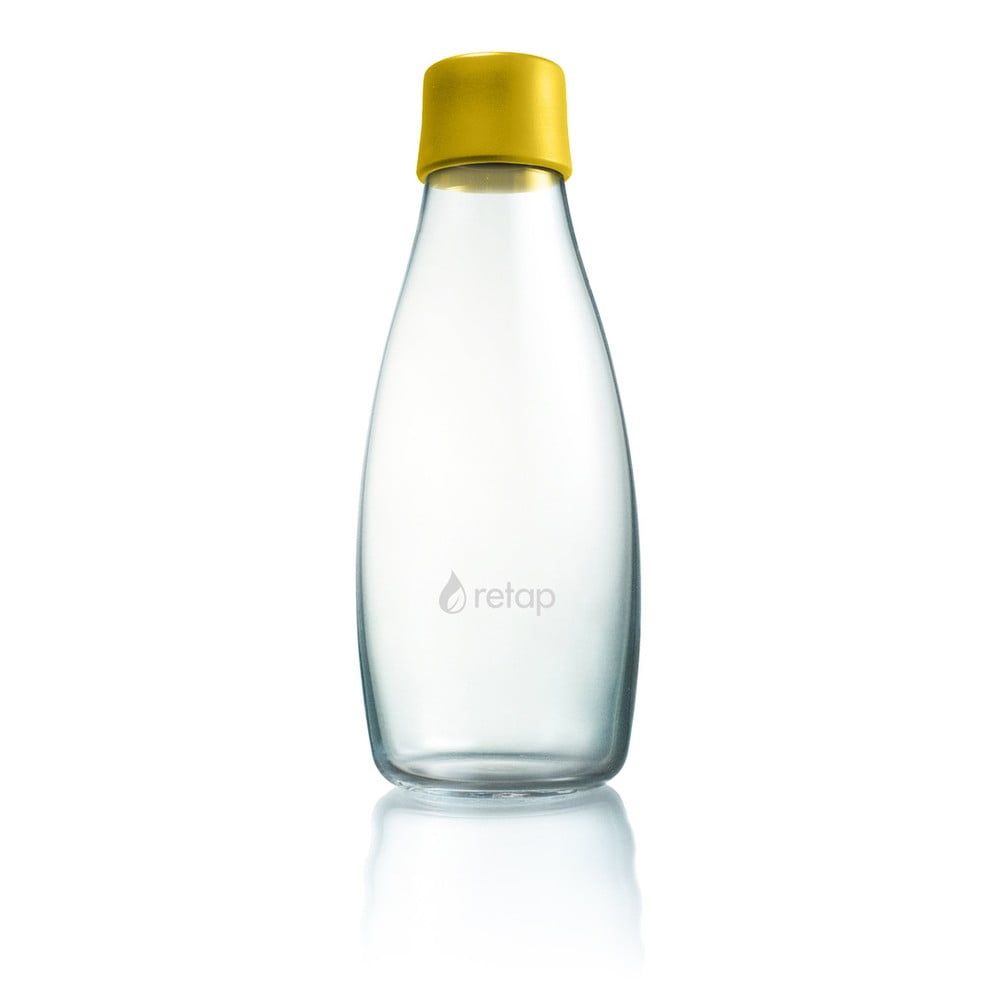 Tmavožltá sklenená fľaša ReTap s doživotnou zárukou, 500 ml - Bonami.sk