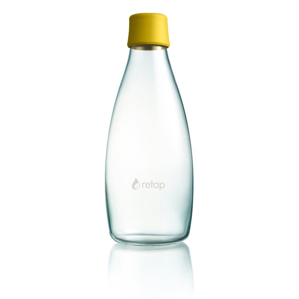 Tmavožltá sklenená fľaša ReTap s doživotnou zárukou, 800 ml - Bonami.sk
