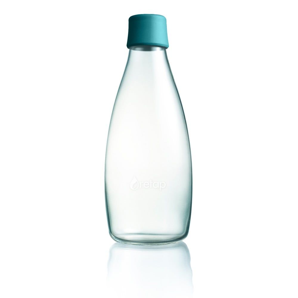 Tmavotyrkysová sklenená fľaša ReTap s doživotnou zárukou, 800 ml - Bonami.sk