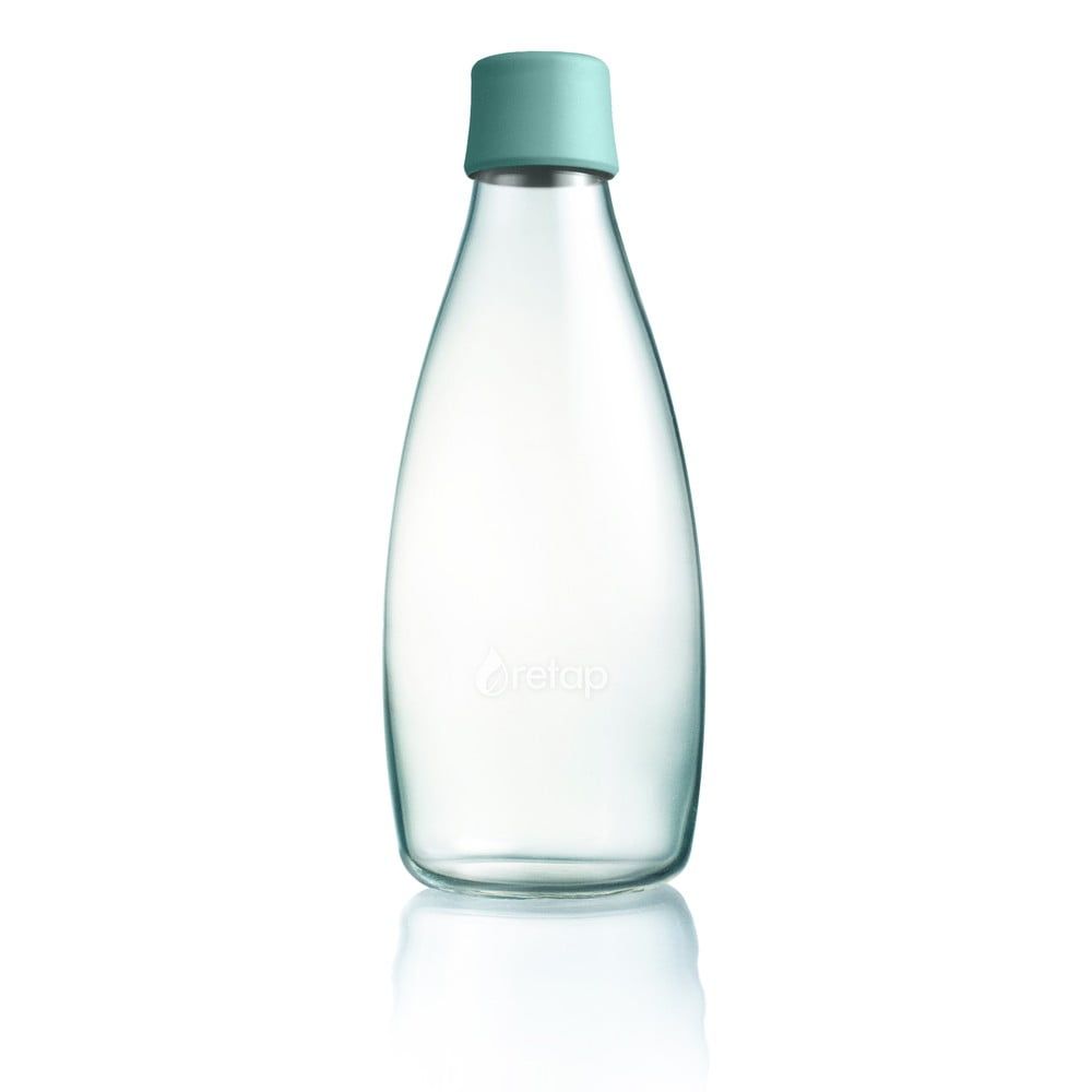 Tyrkysovomodrá sklenená fľaša ReTap s doživotnou zárukou, 800 ml - Bonami.sk