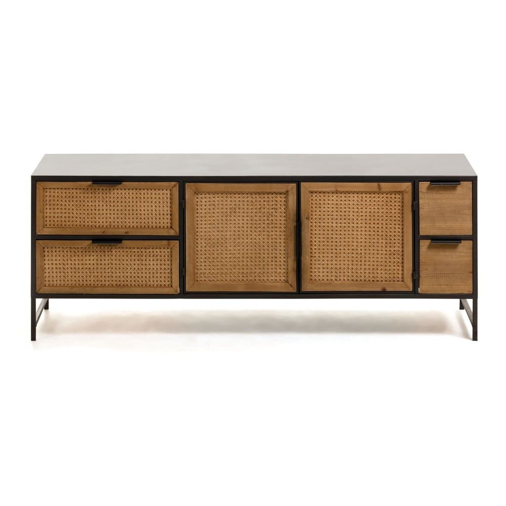 Čierno-hnedý TV stolík La Forma Kyoko, 150 x 55 cm - Bonami.sk