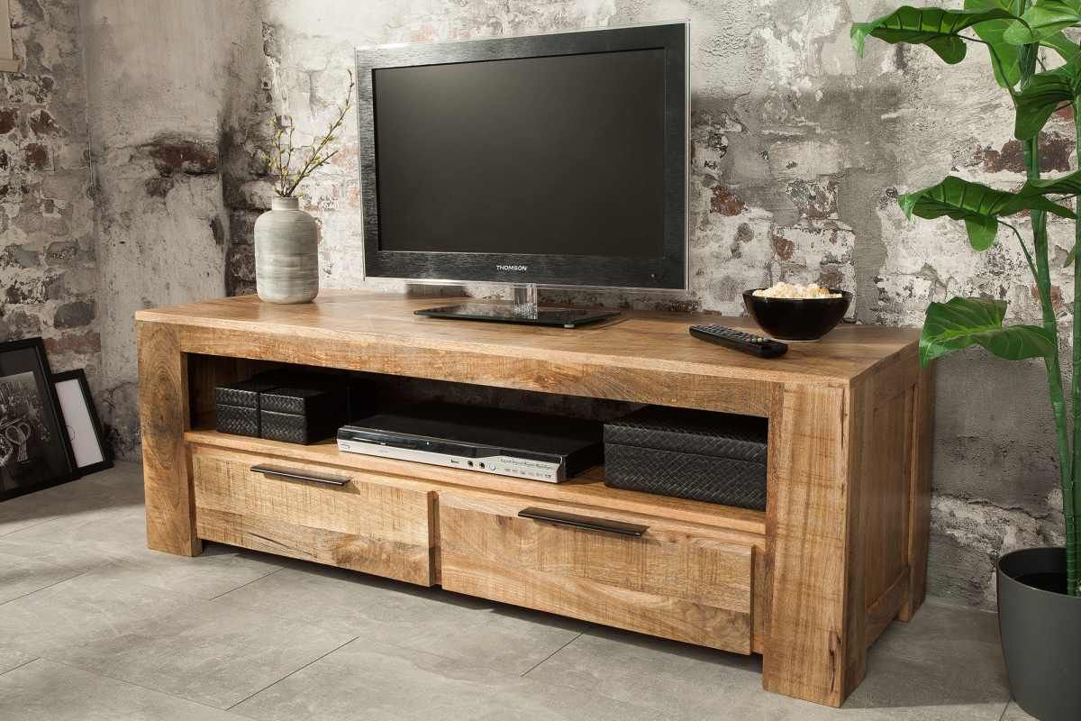 LuxD Dizajnový TV stolík Thunder 130 cm mango - ESTILOFINA.SK