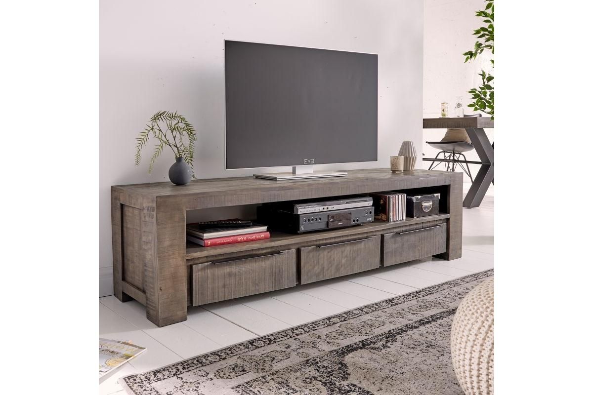 LuxD Dizajnový TV stolík Thunder 170 cm, sivé mango - ESTILOFINA.SK