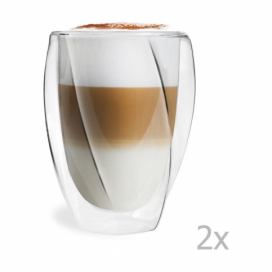Sada 2 dvojstenných pohárov Vialli Design Latte, 300 ml