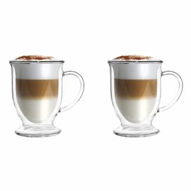 Sada 2 pohárov na Latte z dvojitého skla Vialli Design, 250 ml