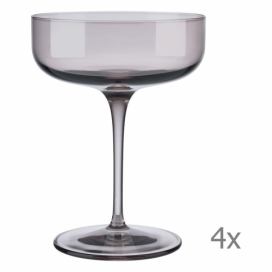 Súprava 4 fialových pohárov na šampanské Blomus Fuum