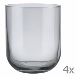Sada 4 sivých pohárov na vodu Blomus Mira, 350 ml