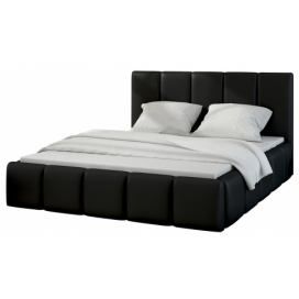 Čalúnená manželská posteľ Evora 160 - čierna (Soft 11)