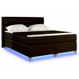 Čalúnená manželská posteľ s úložným priestorom Avellino 140 - tmavohnedá (Soft 66)