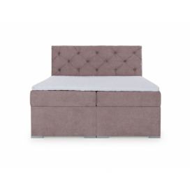 Čalúnená manželská posteľ s úložným priestorom Beneto 180 - ružová (Soro 61)